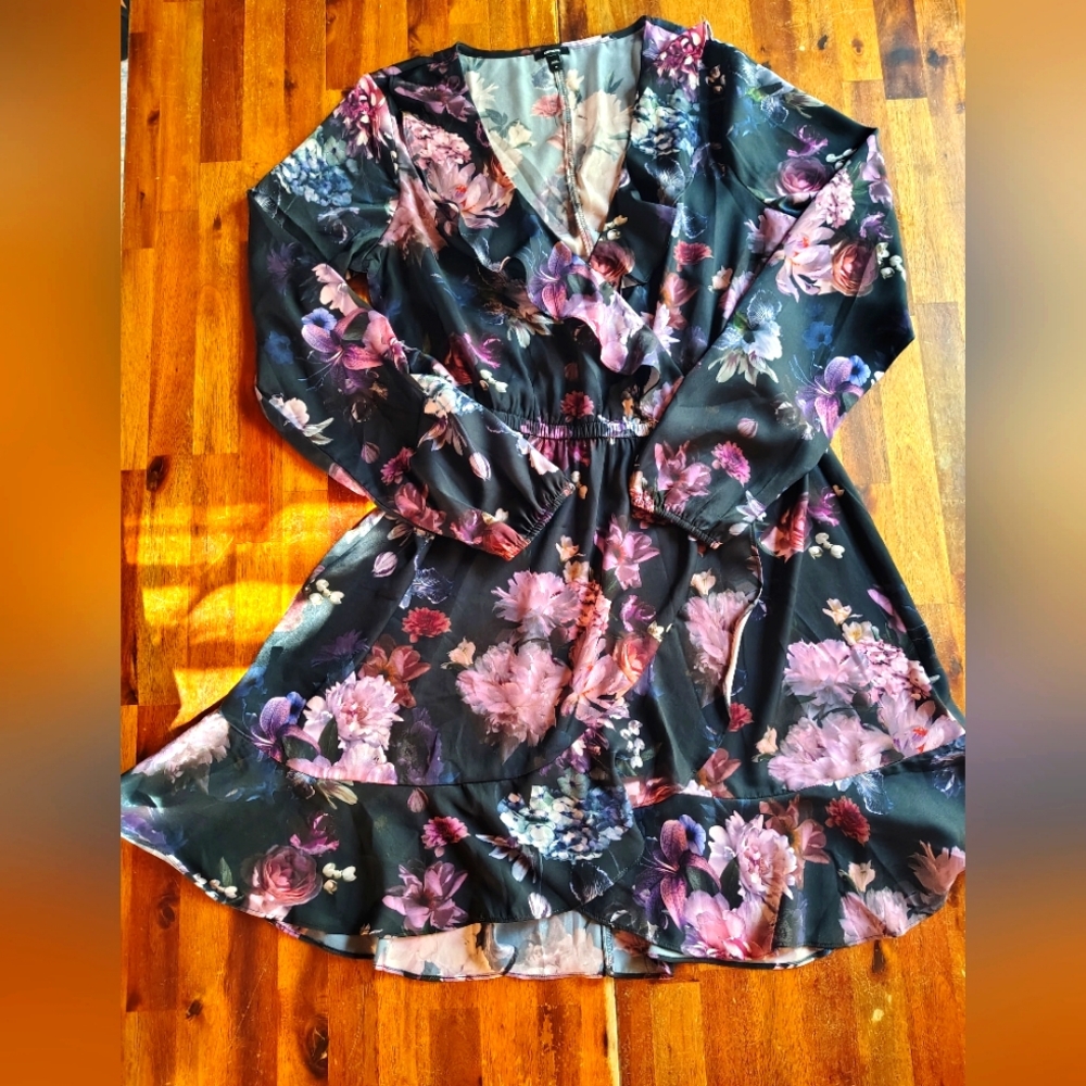Floral Flowy Dress, Women's Medium